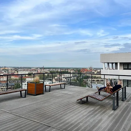 Daire Family House By The River Odra -panoramic Terrace - 3room With 2 Separate Bedrooms And 2 Balconies By Wroapart-pl- Perfect For Family & Business
