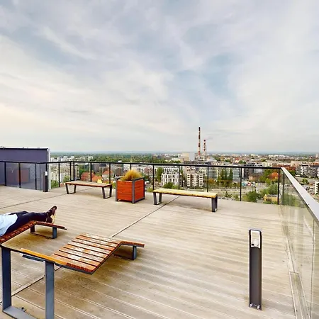 Family House By The River Odra -panoramic Terrace - 3room With 2 Separate Bedrooms And 2 Balconies By Wroapart-pl- Perfect For Family & Business * Breslavia