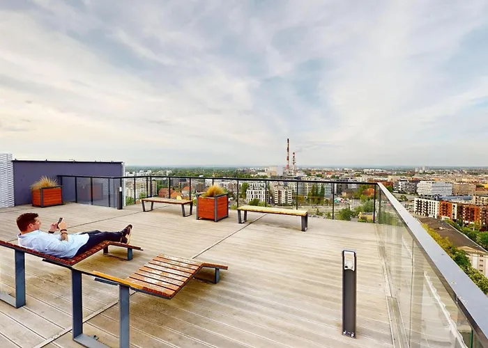 Family House By The River Odra -panoramic Terrace - 3room With 2 Separate Bedrooms And 2 Balconies By Wroapart-pl- Perfect For Family & Business * Wroclaw